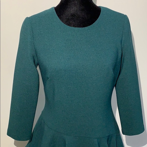 Eliza j forest Green asymmetrical ruffle dress - Picture 5 of 8
